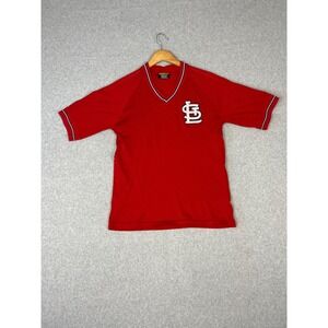 Vintage St Louis Cardinals Jersey M Red Mesh V Neck Reach Wear Made USA